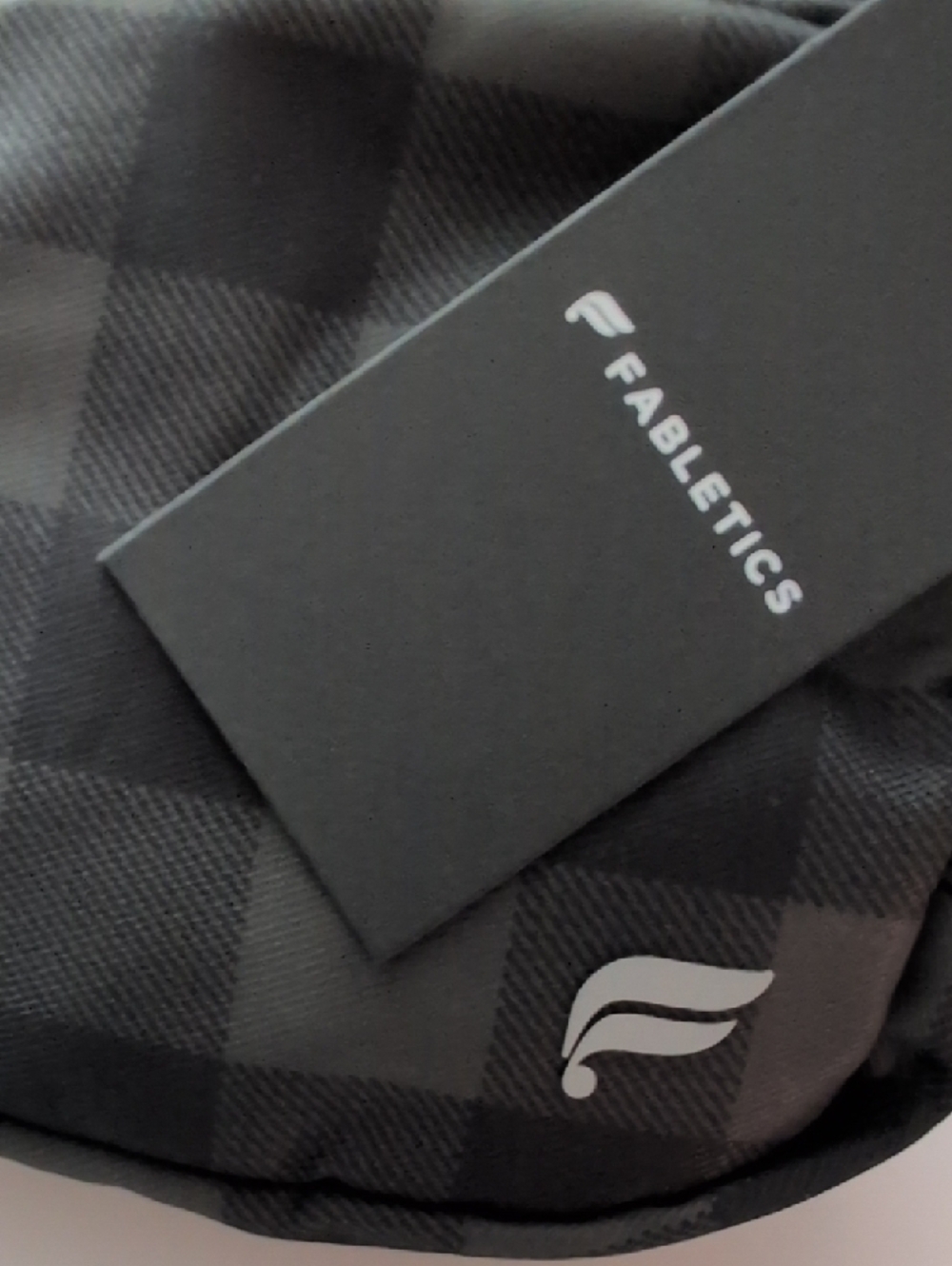 Fabletics Black Checkered Toiletry Pouch - Picture 3 of 3